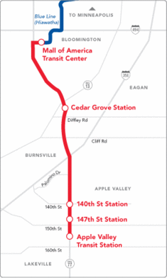 METRO Red Line station map