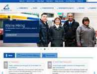 Home page of Council website