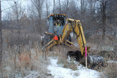 Photo of test trench excavation