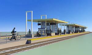 rendering of landscape station type