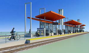 rendering of Landmark station type