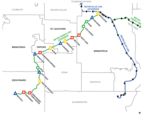 Map of proposed station types