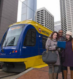 METRO Blue Line train in downtown Minneapolis