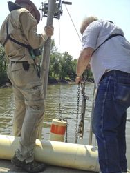 Testing oxygen levels in the Minnesota River