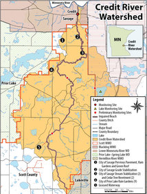 Credit river watershed map