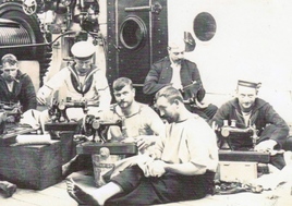Sailors fixing things