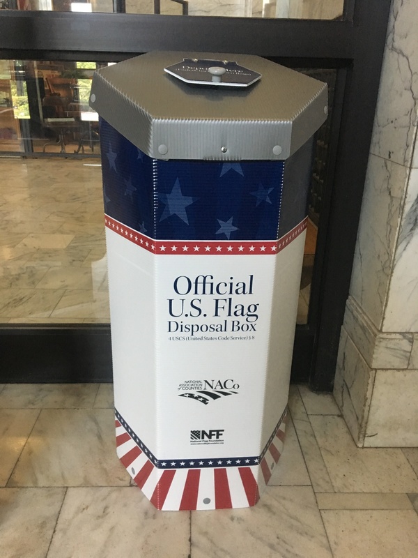 flag disposal box - Duluth courthouse
