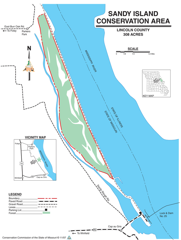 Sandy Island Conservation Area Map