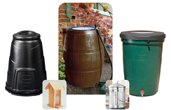 Compost Bin and Rain Barrel