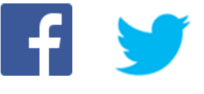 Twitter and Facebook logos