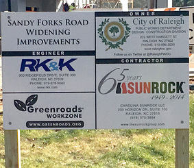 Sandy Forks Road Construction Image