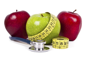 Health (apples, tape measure, stethoscope)