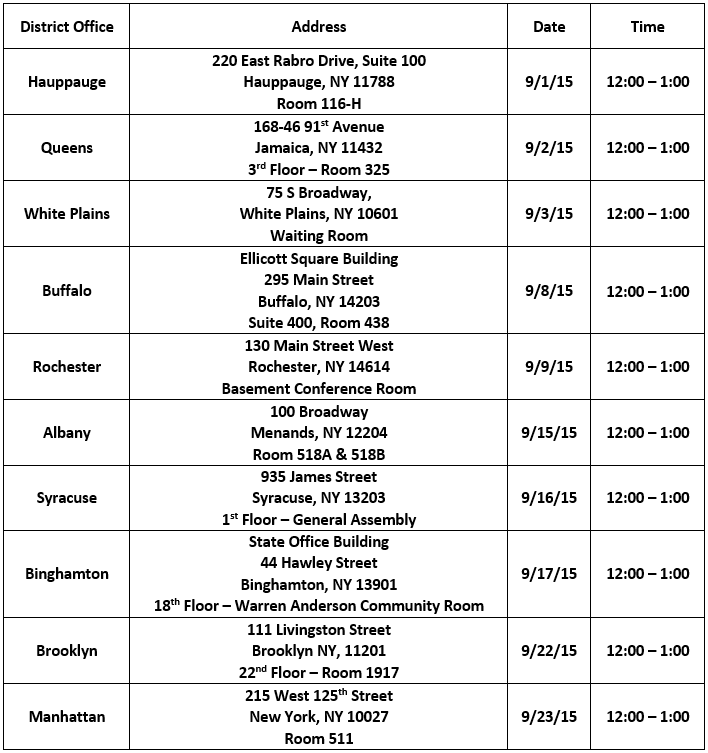 District Dialogue Schedule