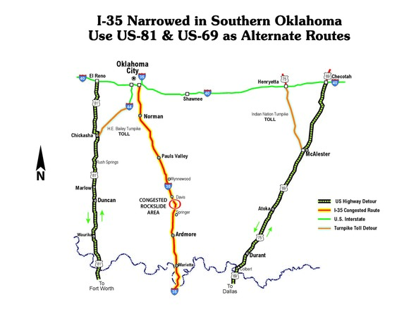 Alternate route map