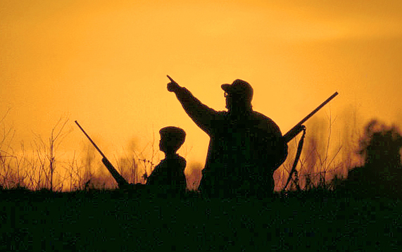 father son hunting 