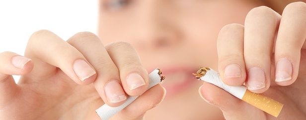 cigarette being snapped in two