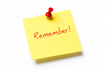 "Remember" Post-It note 