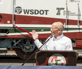 Congressman Peter DeFazio and the new train