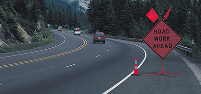 Image of road work sign