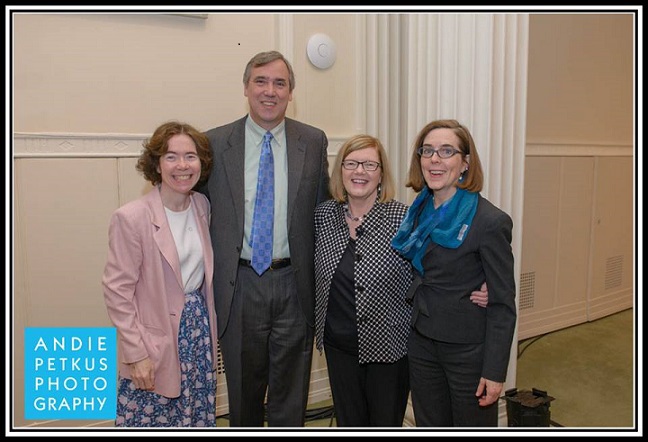 Courageous Voice Courageous Voice Award winners from 2011-2014, Senator Diane Rosenbaum, Mary Nolan, Secretary of State Kate Brown and U.S. Senator Jeff Merkley