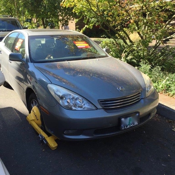 Lexus with Parking Boot