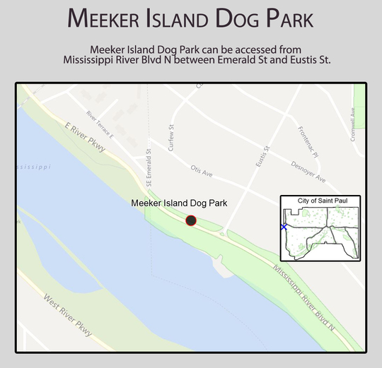 Meeker Island Dog Park Map