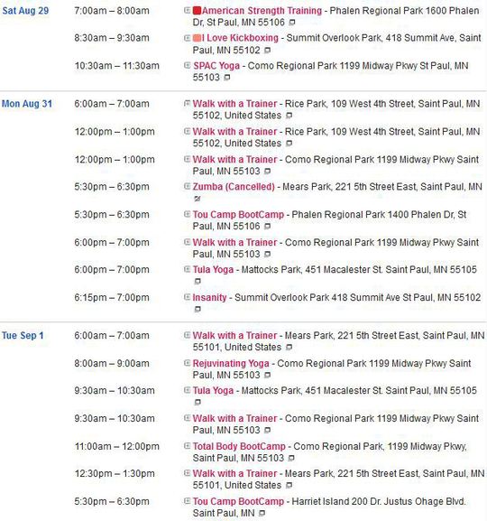 Fitness in the Parks