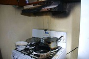 Stove fire caused by unattended child