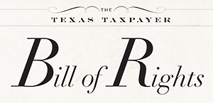 Image of the cover of the Texas Taxpayer Bill of Rights