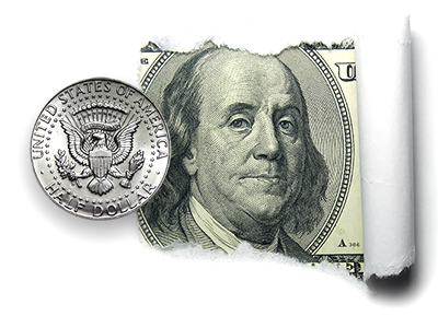 Image of Benjamin Franklin and a 50 Cent Piece