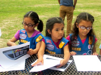 San Jacinto Girl Scouts with Troop 22421 study 
