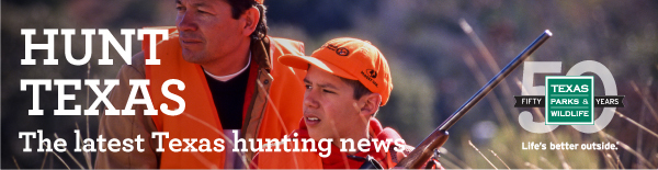 Hunt Texas header silouette 2 men in mountains
