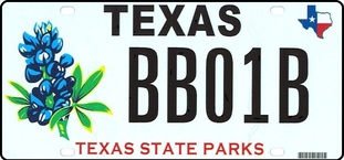 Bluebonnet license plate
