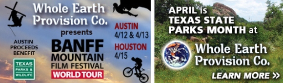 BANFF and Texas State Parks Month at Whole Earth