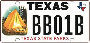 Camping License Plate