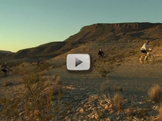3 bikers on Big Bend desert trail