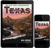 iPad and iPhone showing April magazine cover