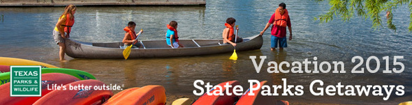 family launching canoe State Parks Getaways header