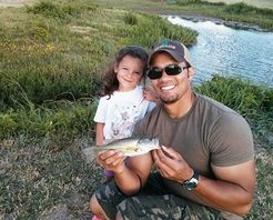 Father with Daughter at Neighborhood Fishin' lake