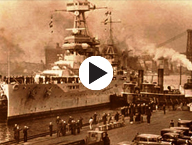 Battleship Texas sepia photo