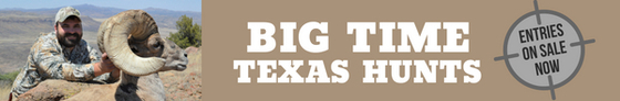 hunter with bighorn sheep, link to Big Time Texas Hunts