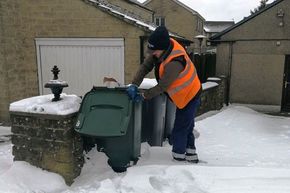 Bin collection in snow