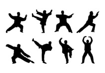 tai chi silhouettes