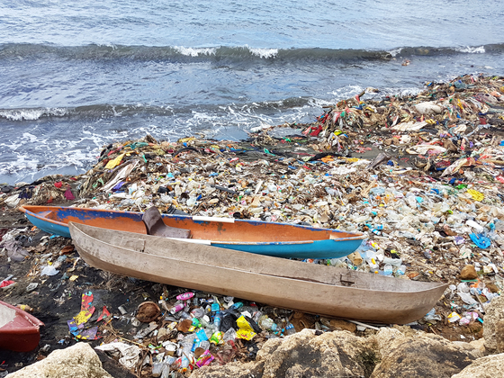 Beach litter, Solomon Islands