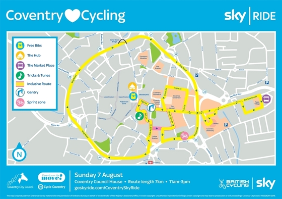 Sky Ride Coventry Map