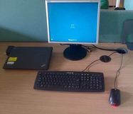 laptop and docking station set up