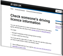 Check someone's driving licence information