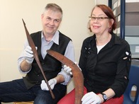 Tony Eccles and Dr Sculthorpe from the British Museum