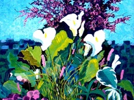 Arum lilies by Flying Colours artist Charmain Hebbard