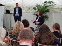 Rachel Stopard & Dan Clarke at B2B event